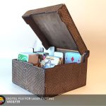 Laser Cut Card Storage Box: Dragon Scale Engraving (SVG, PDF, CDR)