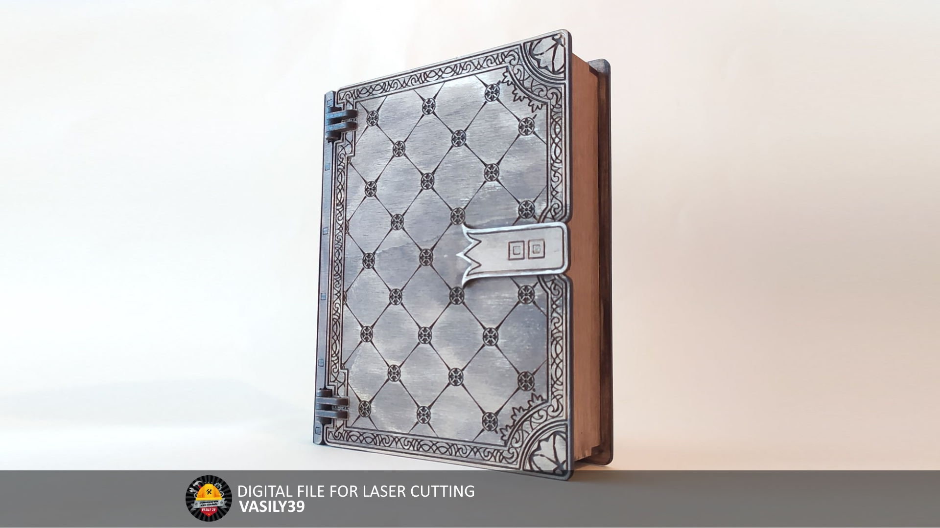 il_fullxfull.4796003965_2w8r.jpg Book box. 3mm, 1/8inch, 4mm, 5mm, Laser cut files SVG, PDF, CDR Digital product - Image 1