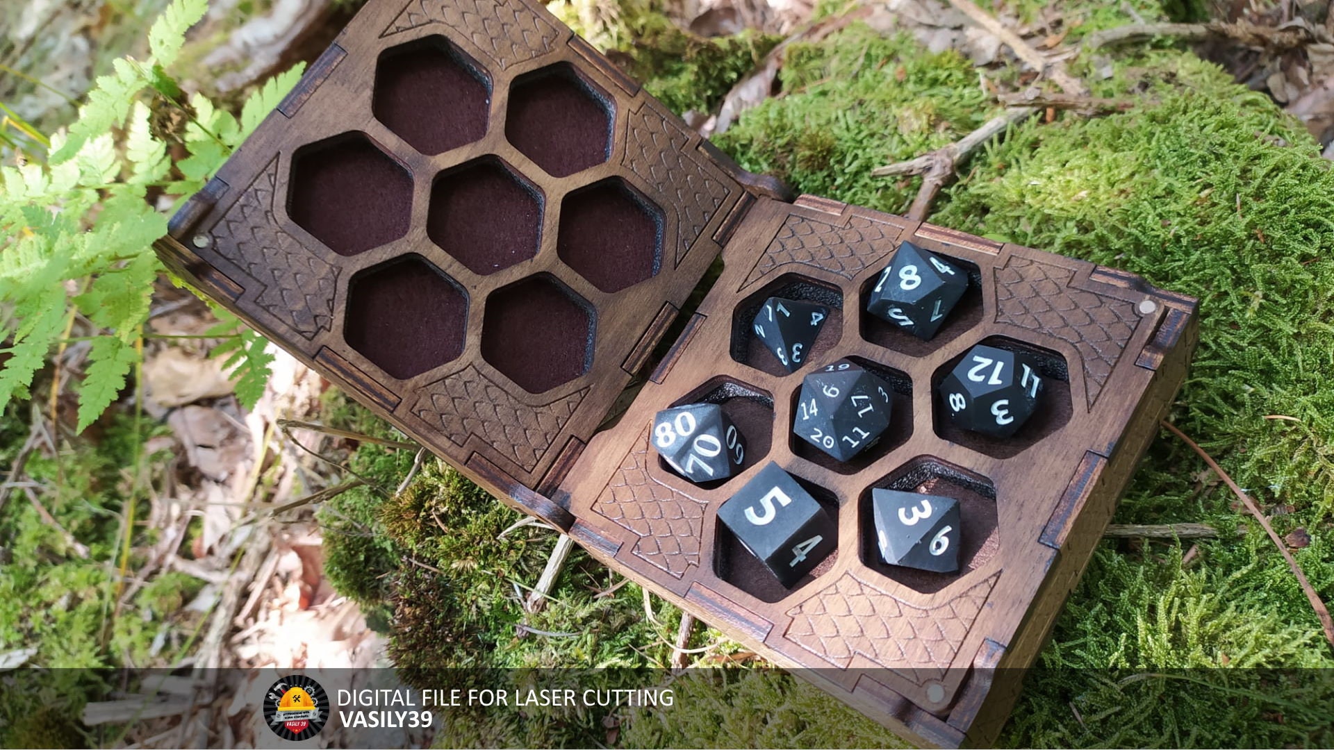 il_fullxfull.4796017955_8pfn.jpg Dice box. 3mm, 1/8inch, 4mm, 5mm. Laser cut files SVG, PDF, CDR Digital product - Image 1