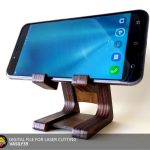 Laser Cut Phone Stand SVG DXF CDR Files (Digital Product)