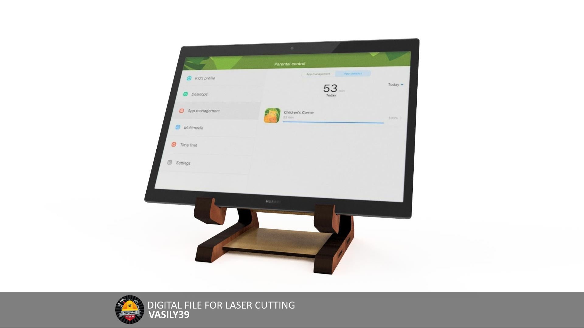 il_fullxfull.4797712539_rjuo.jpg Laser Cut Tablet Stand SVG DXF CDR (Digital Product) - Image 1