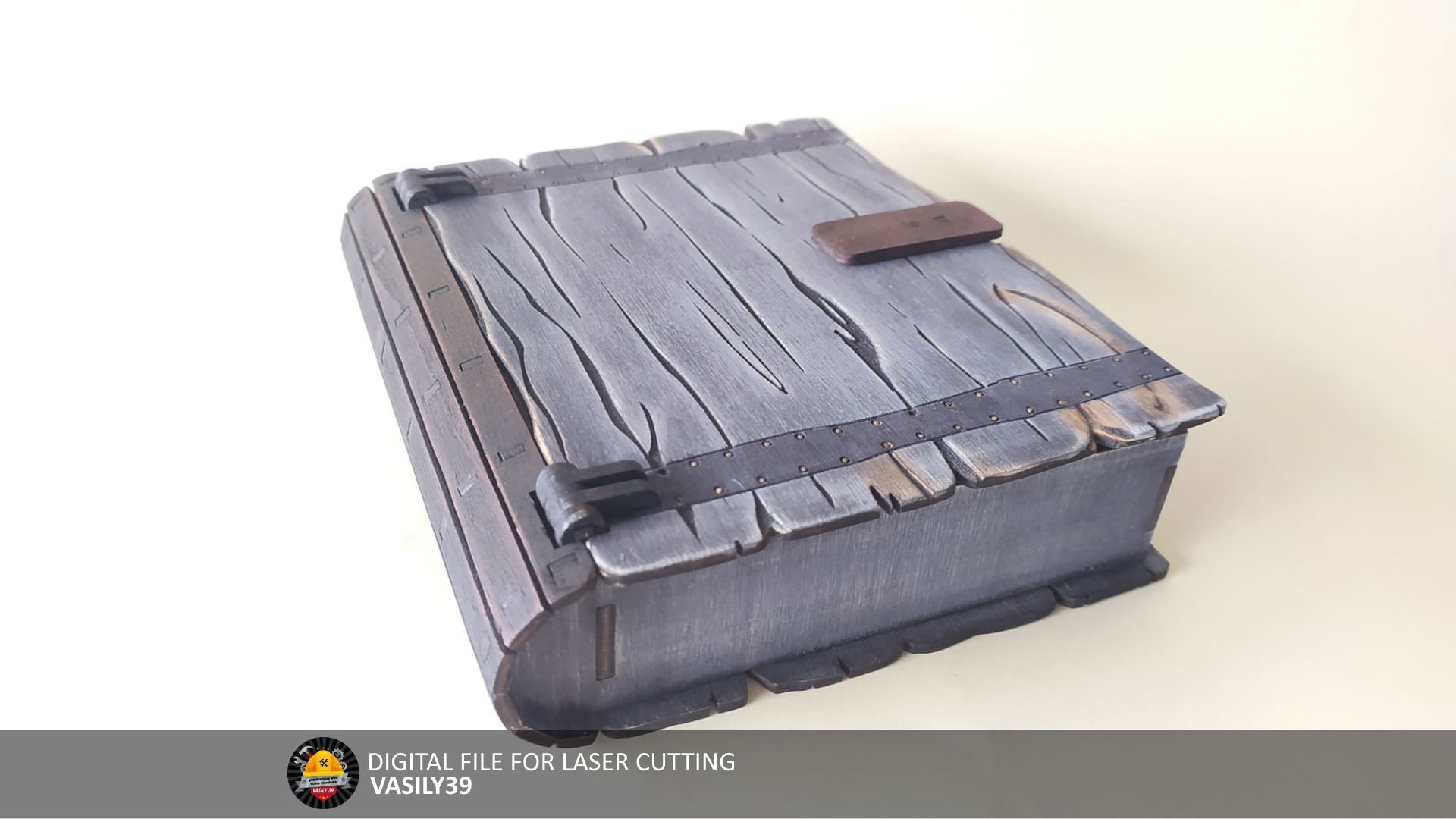 il_fullxfull.4797744521_ohxt.jpg Laser Cut Book Box, Plywood CNC Files (svg, pdf, cdr) - Image 1