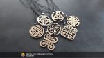 7 Celtic knots pendant. Laser cut files SVG, PDF, CDR Digital product