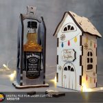 Xmas Bottle Box: Laser Cut Files SVG, PDF, CDR (Digital Product)