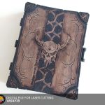 Laser Cut Book Box SVG: Engraved Skull Design, CNC Files (Digital Product)