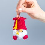 Crochet patterns Graduation gnomes, Crochet keychain pattern, Graduation gifts crochet gnome keychain pattern, Crochet gift for teacher - Image 4