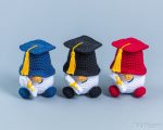 Crochet patterns Graduation gnomes, Crochet keychain pattern, Graduation gifts crochet gnome keychain pattern, Crochet gift for teacher - Image 7