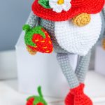 Crochet patterns Gnomes with strawberry and crochet flowers, Amigurumi crochet gnome and crochet strawberry pattern, Summer crochet pattern - Image 3