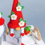 Crochet patterns Gnomes with strawberry and crochet flowers, Amigurumi crochet gnome and crochet strawberry pattern, Summer crochet pattern - Image 4