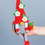 Crochet patterns Gnomes with strawberry and crochet flowers, Amigurumi crochet gnome and crochet strawberry pattern, Summer crochet pattern - Image 10