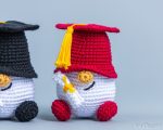 Crochet patterns Graduation gnomes, Crochet keychain pattern, Graduation gifts crochet gnome keychain pattern, Crochet gift for teacher - Image 6