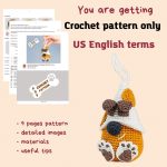 Crochet patterns dog gnomes, Crochet animals pattern, Crochet keychains pattern, Crochet gnome keychain pattern, Crochet dog mom gift - Image 10