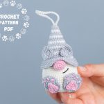 Crochet animals pattern, Cat crochet pattern, Crochet keychain pattern, Crochet patterns cat gnome, Amigurumi cat crochet keychain decor