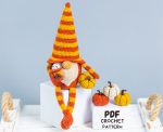 Halloween Crochet patterns bundle: gnome with pumpkin and latte, Halloween crochet Gnome and pumpkin crochet pattern Crochet Halloween decor - Image 5