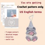 Crochet animals pattern, Cat crochet pattern, Crochet keychain pattern, Crochet patterns cat gnome, Amigurumi cat crochet keychain decor - Image 2