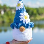 Crochet pattern Plushie gnome, Crochet pillow pattern, Big Crochet Plush gnome pattern, Crochet flower gnome amigurumi pattern as home decor - Image 8
