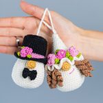 Crochet patterns bundle gnomes groom and bride, Crochet wedding decor pattern, Crochet keychains pattern, Crochet wedding ornaments - Image 8