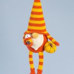Crochet pattern Halloween gnome with pumpkin and latte, Halloween crochet Gnome and pumpkin crochet pattern, Crochet Halloween decor - Image 7