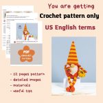 Halloween Crochet patterns bundle: gnome with pumpkin and latte, Halloween crochet Gnome and pumpkin crochet pattern Crochet Halloween decor - Image 9