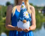 Crochet pattern Plushie gnome, Crochet pillow pattern, Big Crochet Plush gnome pattern, Crochet flower gnome amigurumi pattern as home decor - Image 7