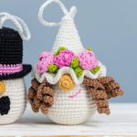 Crochet patterns gnomes groom and bride, Crochet wedding decor pattern, Crochet keychains pattern, Crochet wedding ornaments. Crochet flower - Image 8