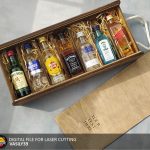Miniature Bottle Slider Box: Laser Cut Files (SVG, PDF, CDR)