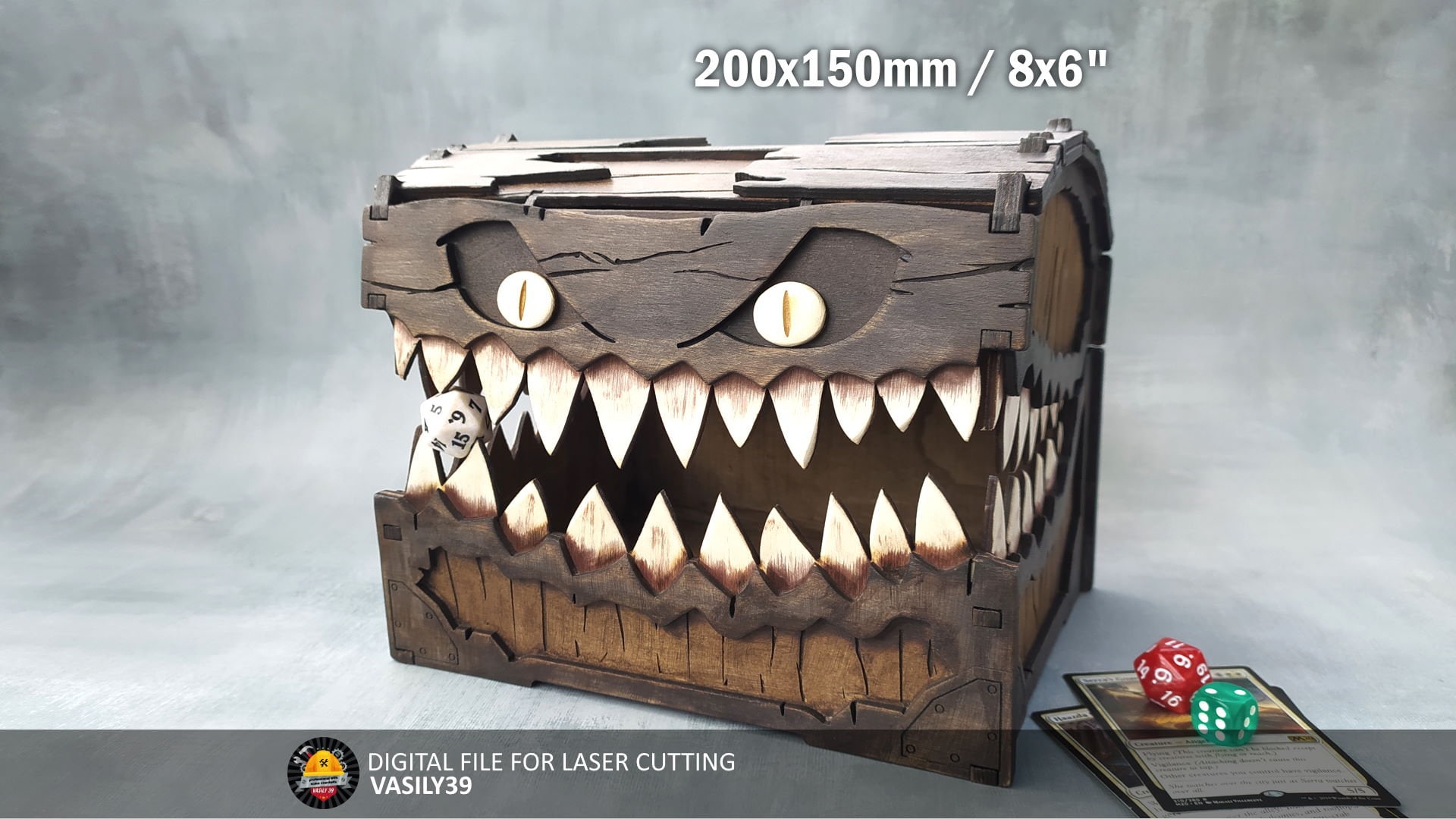 il_fullxfull.5041900420_n7ld.jpg Mimic Chest Laser Cut Files: SVG, PDF, CDR (3-5mm) - Image 1