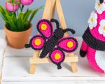 Crochet patterns Gnome with Butterfly, Crochet butterfly pattern, Gnome amigurumi pattern, Crochet gnome pattern with crochet flowers - Image 5