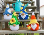 Crochet patterns bundle Four Plushie gnomes, Crochet pillow pattern, Big Crochet Plush gnome pattern, Crochet flower gnome amigurumi pattern - Image 9