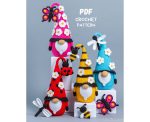 Crochet patterns Bundle: Crochet Gnomes with Bee, Ladybug, Butterfly, Dragonfly, Amigurumi pattern, Crochet gnome pattern and crochet flower