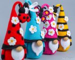 Crochet patterns Bundle: Crochet Gnomes with Bee, Ladybug, Butterfly, Dragonfly, Amigurumi pattern, Crochet gnome pattern and crochet flower - Image 7