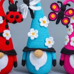 Crochet patterns Bundle: Crochet Gnomes with Bee, Ladybug, Butterfly, Dragonfly, Amigurumi pattern, Crochet gnome pattern and crochet flower - Image 3