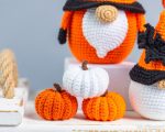 Crochet Halloween patterns Bundle: Crochet Halloween Gnomes with [umpkim and bat, Crochet keychain with bat, Crochet gnome with pumpkin - Image 4