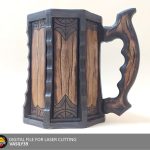 Wooden Mug Laser Cut Files for CNC (svg, pdf, cdr, ai)