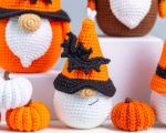 Crochet Halloween patterns Bundle: Crochet Halloween Gnomes with [umpkim and bat, Crochet keychain with bat, Crochet gnome with pumpkin - Image 6