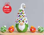 Christmas Crochet patterns Reindeer Gnomes and Christmas tree gnome, Crochet winter gnome pattern, Crochet Christmas ornaments pattern - Image 3