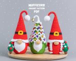 Christmas Crochet patterns bundle tree gnome and Santa gnomes, Crochet winter gnome pattern, Crochet Christmas ornaments pattern