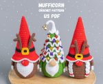 Christmas Crochet patterns Reindeer Gnomes and Christmas tree gnome, Crochet winter gnome pattern, Crochet Christmas ornaments pattern