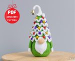 Christmas Crochet patterns Reindeer Gnomes and Christmas tree gnome, Crochet winter gnome pattern, Crochet Christmas ornaments pattern - Image 7