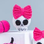 Crochet Halloween patterns Bundle: Crochet Halloween Gnome Witch, Crochet keychain skull, Crochet gnome with pumpkin, Amigurumi witch - Image 6