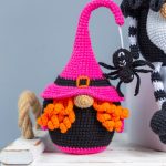 Crochet Halloween patterns Bundle: Crochet Halloween Gnome Witch, Crochet keychain skull, Crochet gnome with pumpkin, Amigurumi witch - Image 10