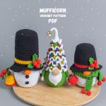 Christmas crochet patterns bundle Snowman gnomes and Christmas tree gnome, Christmascrochet ornaments pattern, Crochet gnomes patterns