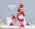 Crochet patterns Christmas gnome with candy cane, Christmas amigurumi gnome pattern, Crochet ornaments, Christmas crochet gnome pattern