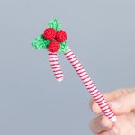 Crochet patterns Christmas gnome with candy cane, Christmas amigurumi gnome pattern, Crochet ornaments, Christmas crochet gnome pattern - Image 9