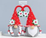 Crochet patterns Christmas gnomes with poinsettia, Christmas crochet gnome pattern, Crochet winter decor pattern, Crochet flowers pattern - Image 4