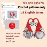 Crochet patterns Christmas gnomes with poinsettia, Christmas crochet gnome pattern, Crochet winter decor pattern, Crochet flowers pattern - Image 2