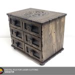 Laser Cut Chest of Drawers SVG, 6-Drawer Tarot Box (Digital Product)