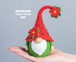 Crochet patterns Christmas gnome with poinsettia, Christmas amigurumi gnome pattern, Crochet winter gnome pattern, Christmas crochet gnome - Image 6