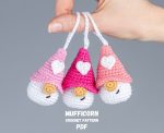 Crochet patterns amigurumi keychain gnome with crochet flower, Crochet keychain amigurumi pattern, Easter crochet pattern - Image 4