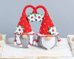 Crochet patterns Christmas gnomes with poinsettia, Christmas crochet gnome pattern, Crochet winter decor pattern, Crochet flowers pattern - Image 7